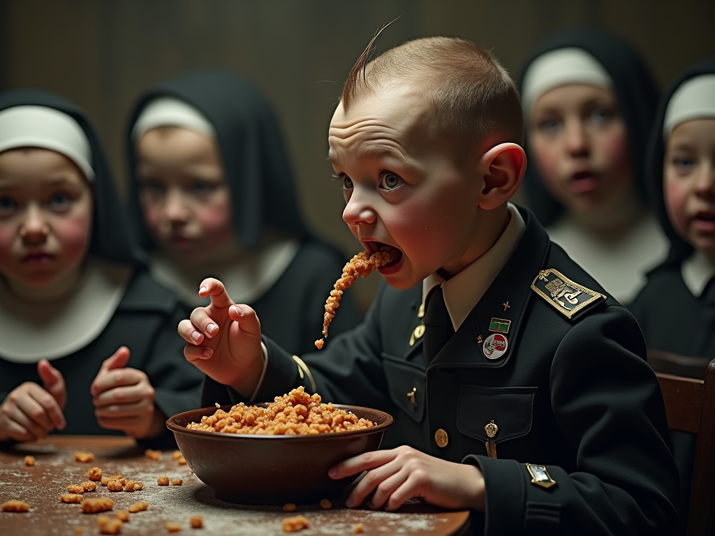 a-midget-wearing-a-nazi-uniform-eating-a-hd4216vir