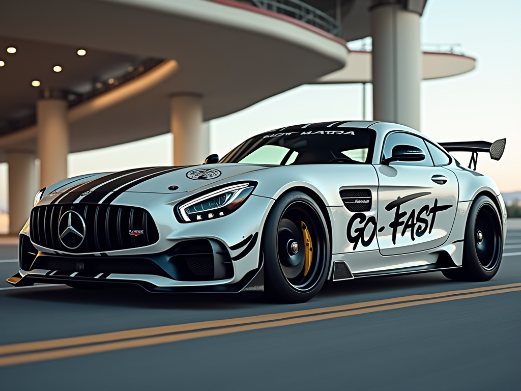 a-sports-car-with-the-words-go-fast-s5fghkzh1c