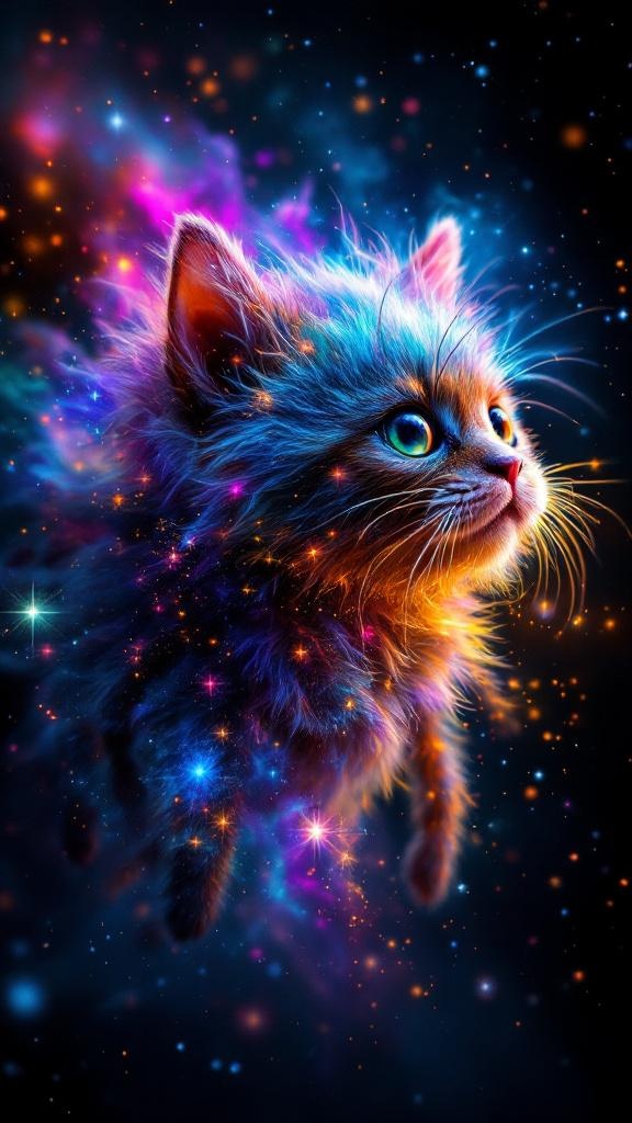 beautiful  artwork, a cute rastafari's spyder , double exposure, iridescent nebula galaxy, black background, hdr