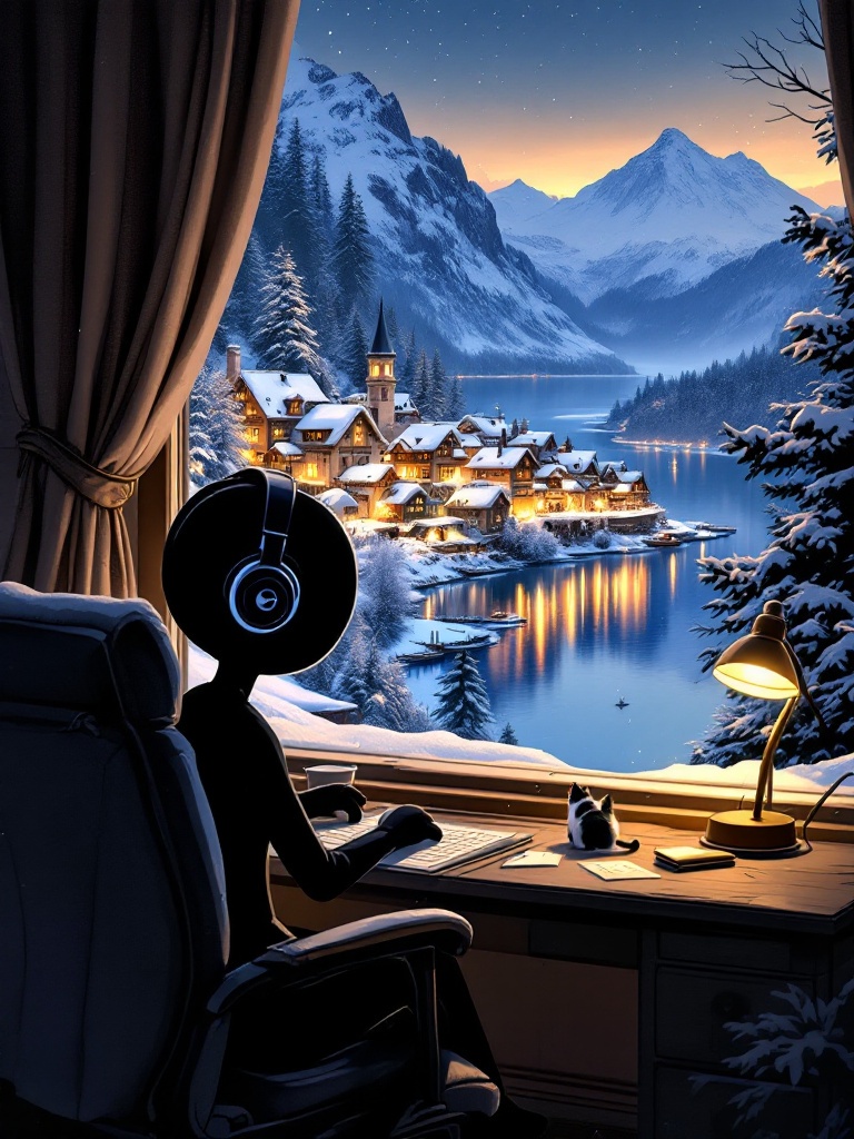 a-black-stick-figure-with-headphones-on-ifvnnx99sr