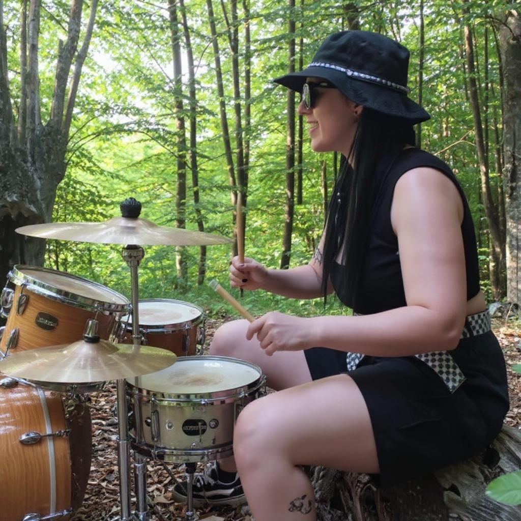 side-view-the-girl-is-playing-drums-a-aam52g0dnc