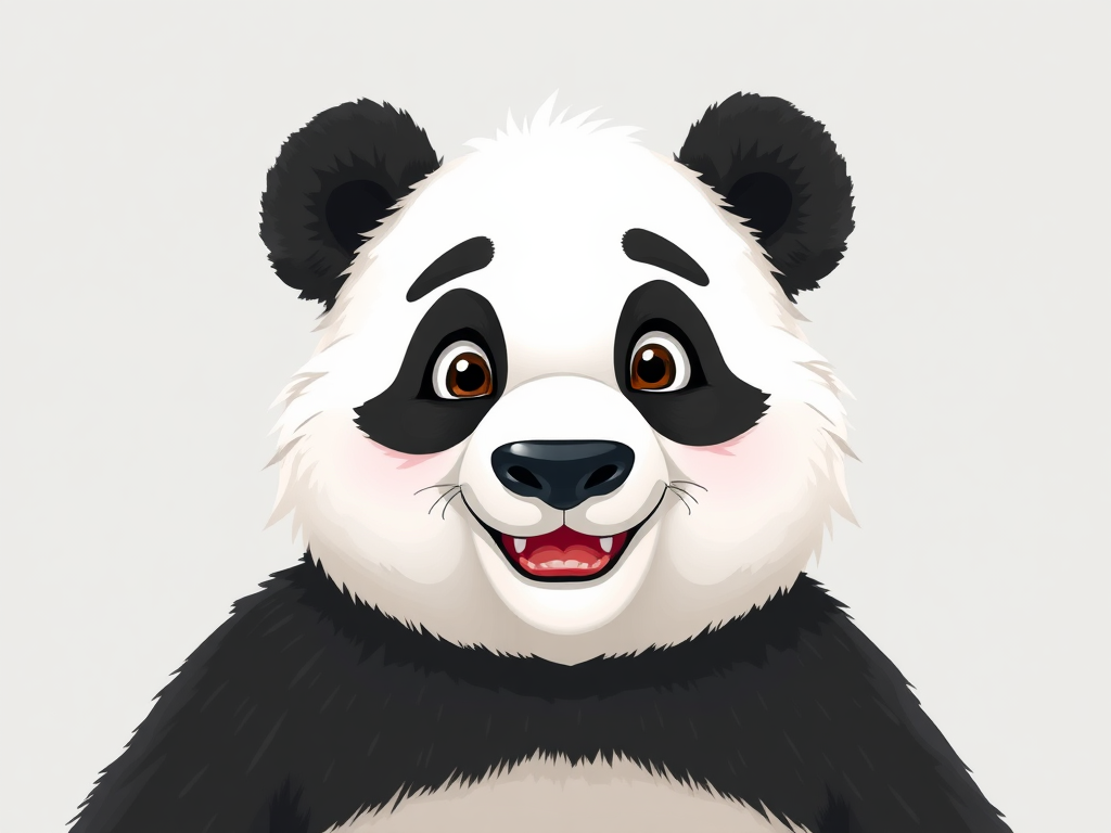 Create a avatar humor panda 