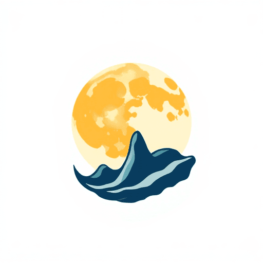 Logo design, a logo that combines the moon and finance. related elements, vector, flat and simple design, with a white background, designed by Alvin Lustig