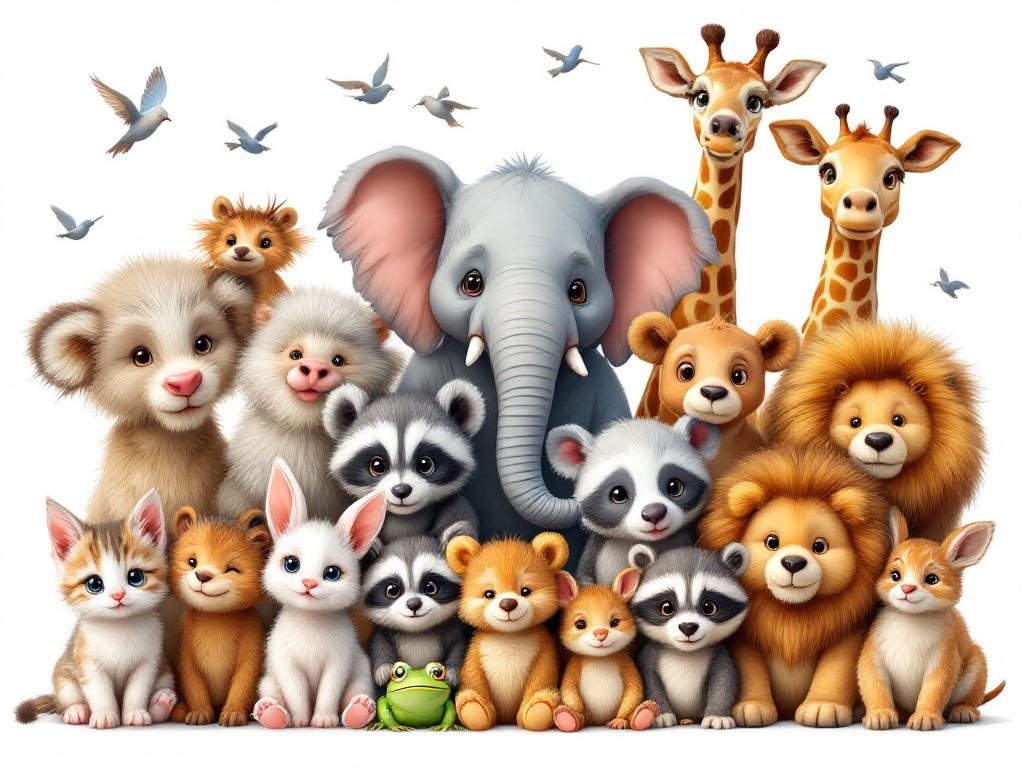 cartoon-image-of-various-baby-animals-in-au8derc38