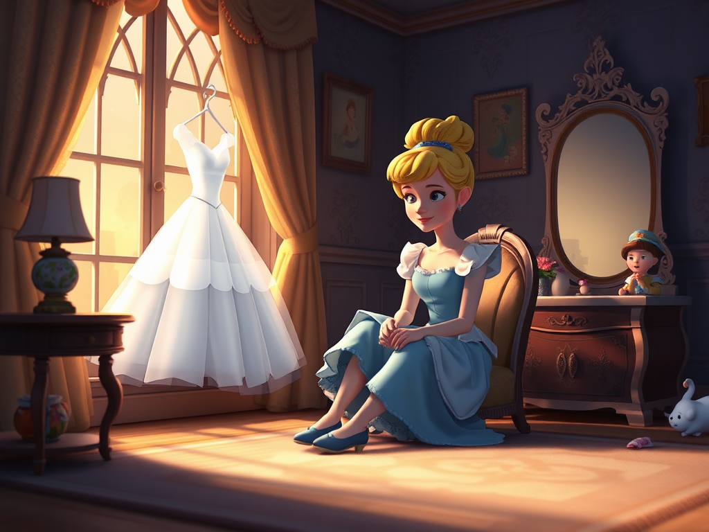 disney-pixar-style-cinderella-sitting-in-cksdnleus