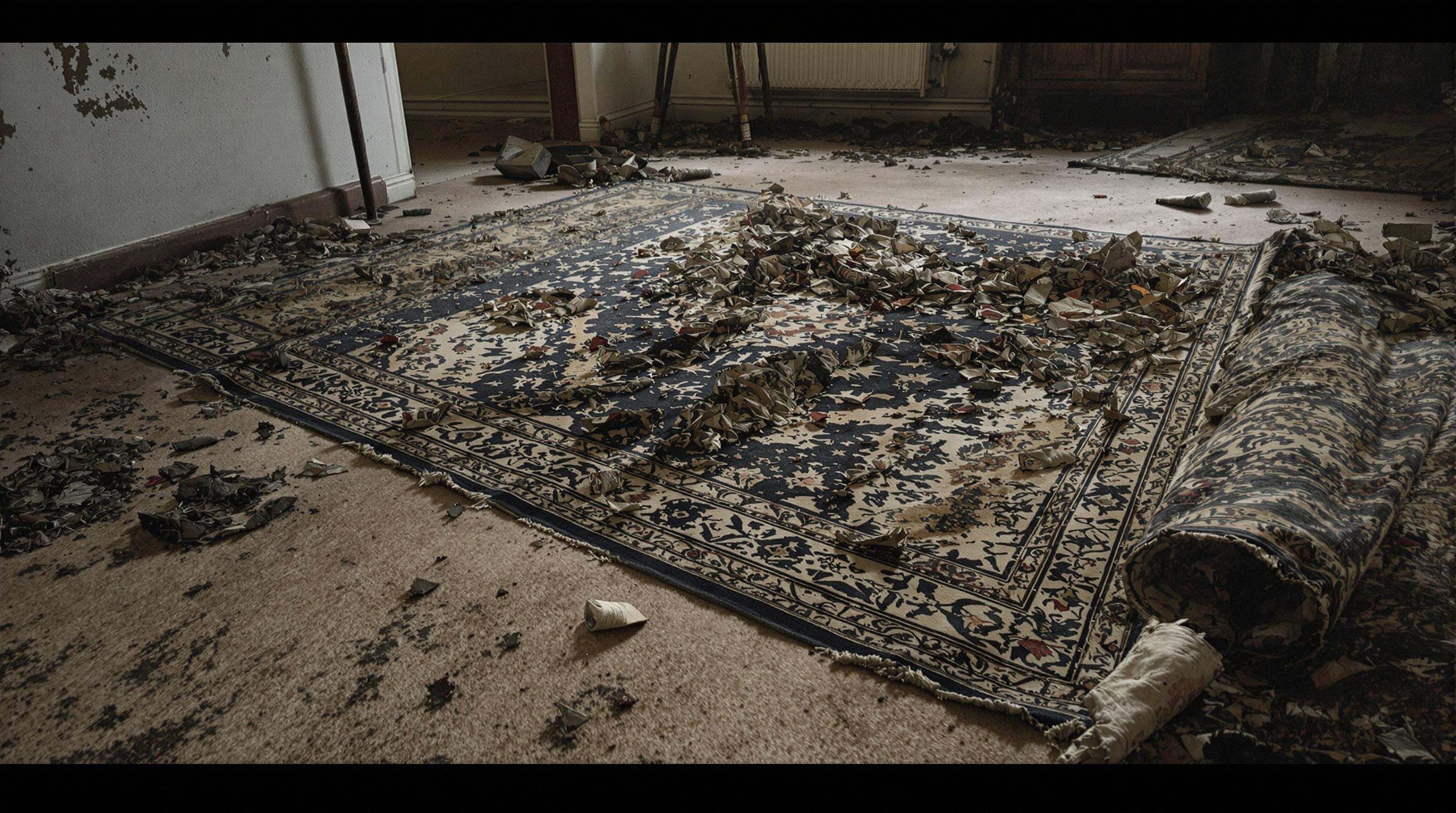 a-carpet-lies-abandoned-on-a-dusty-floor-l81xm47p7