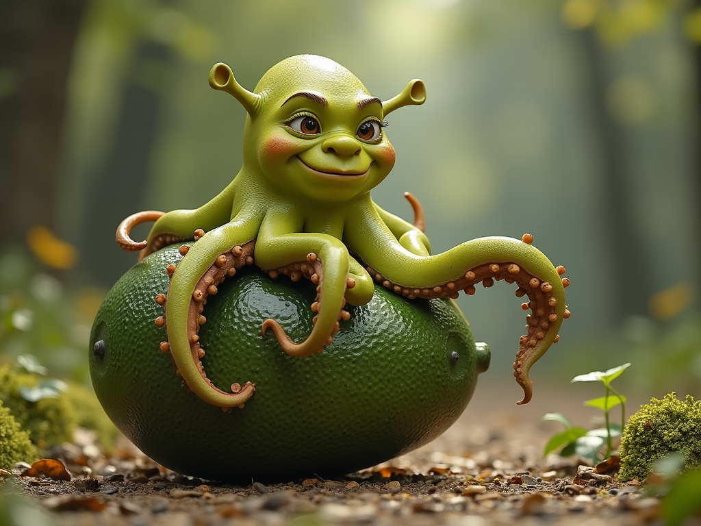 shrek-as-a-octopus-riding-a-avocado-wtuhifl6js