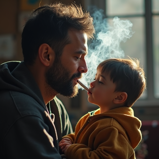 father-smoking-with-his-child-uhzf5t5axb