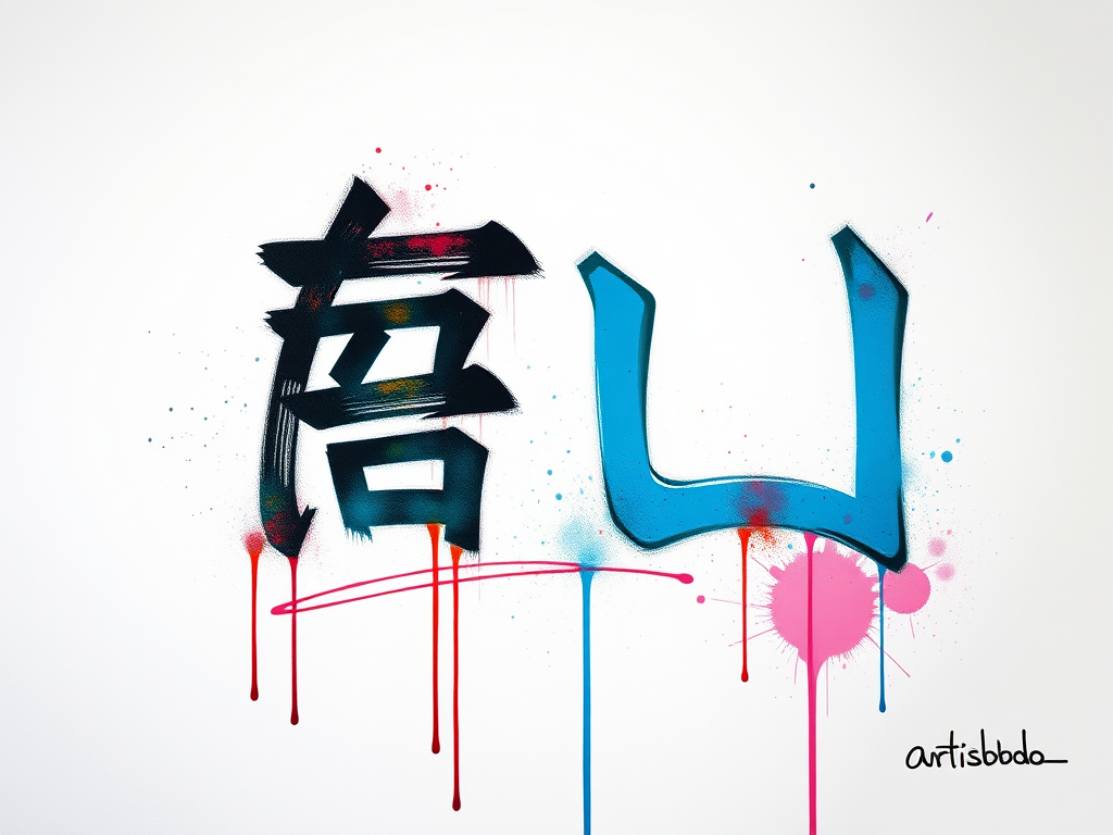 logo for 'درويش' followed by 'أرت' on the next line, in spraypaint graffiti on a white background. colorful like real graffiti, signed at the bottom right corner with 'artistabdo'