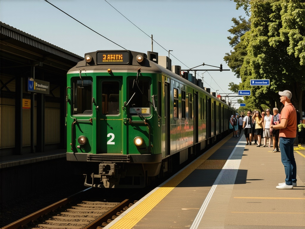 a-green-train-departs-platform-2-under-a-fytb90h4g