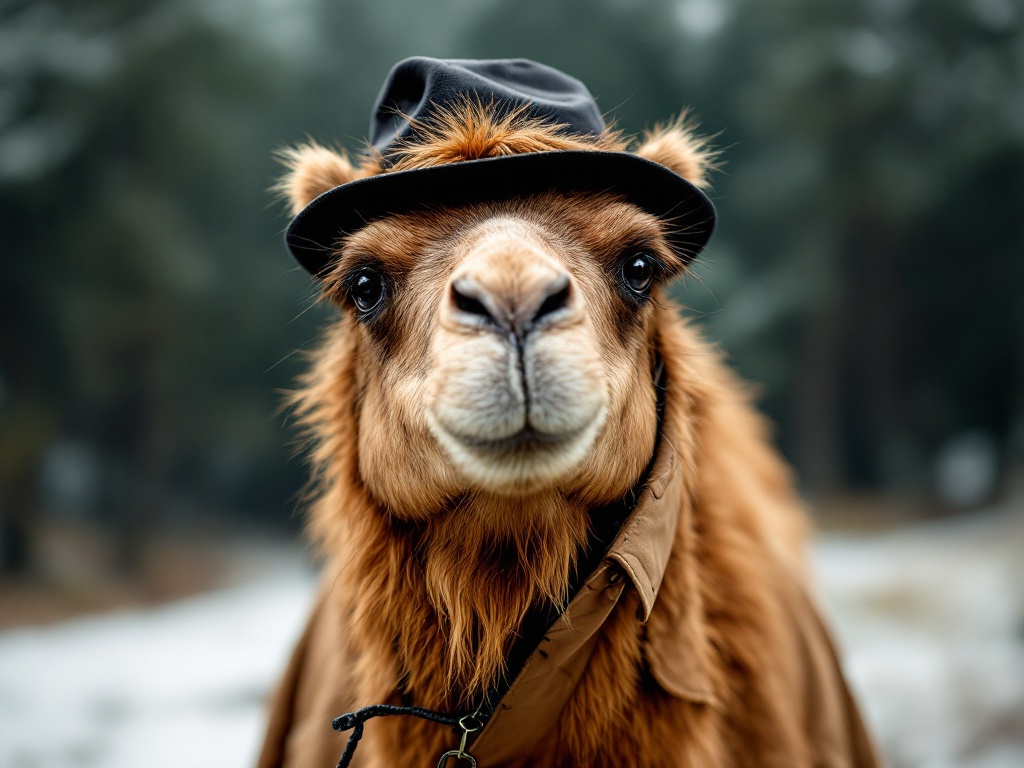 a-brown-camel-with-a-raincoat-and-a-0ita9nmemq