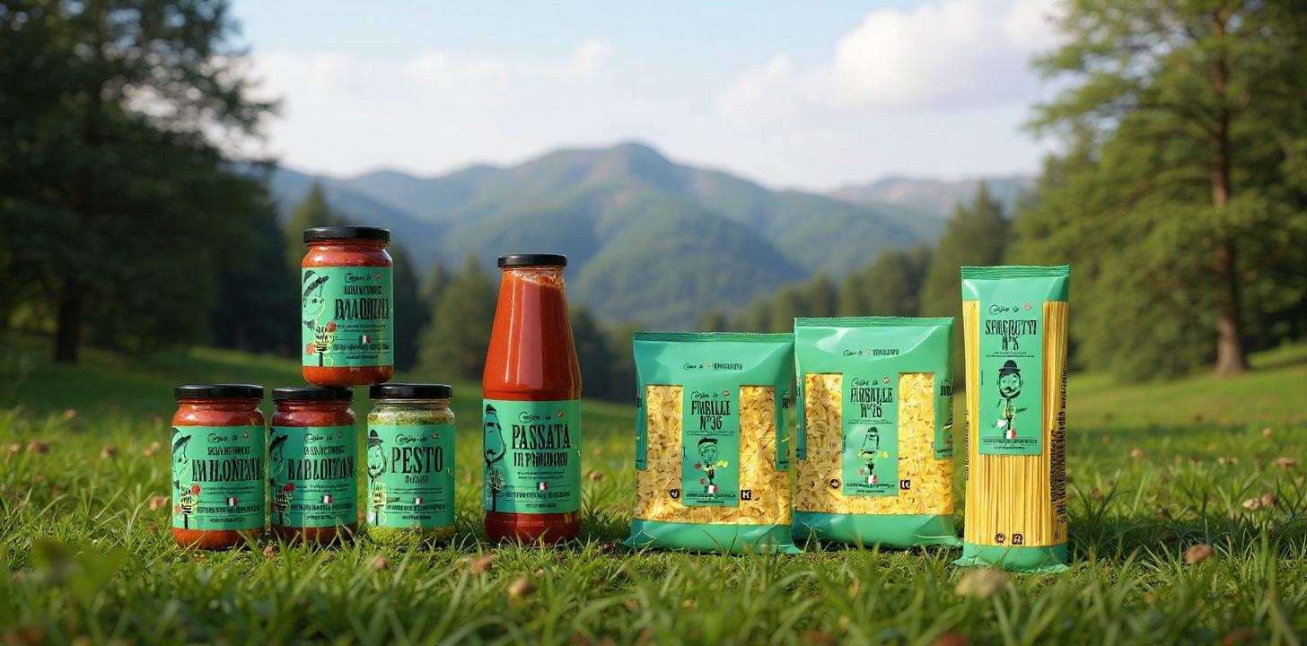 make a beautiful landscape still life for this products, same green background