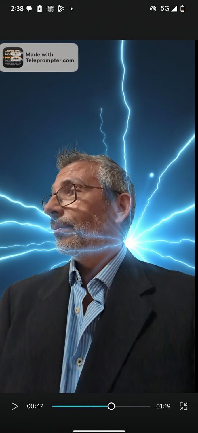 Flashes are coming from where I'm looking. They are blue futuristic lights.