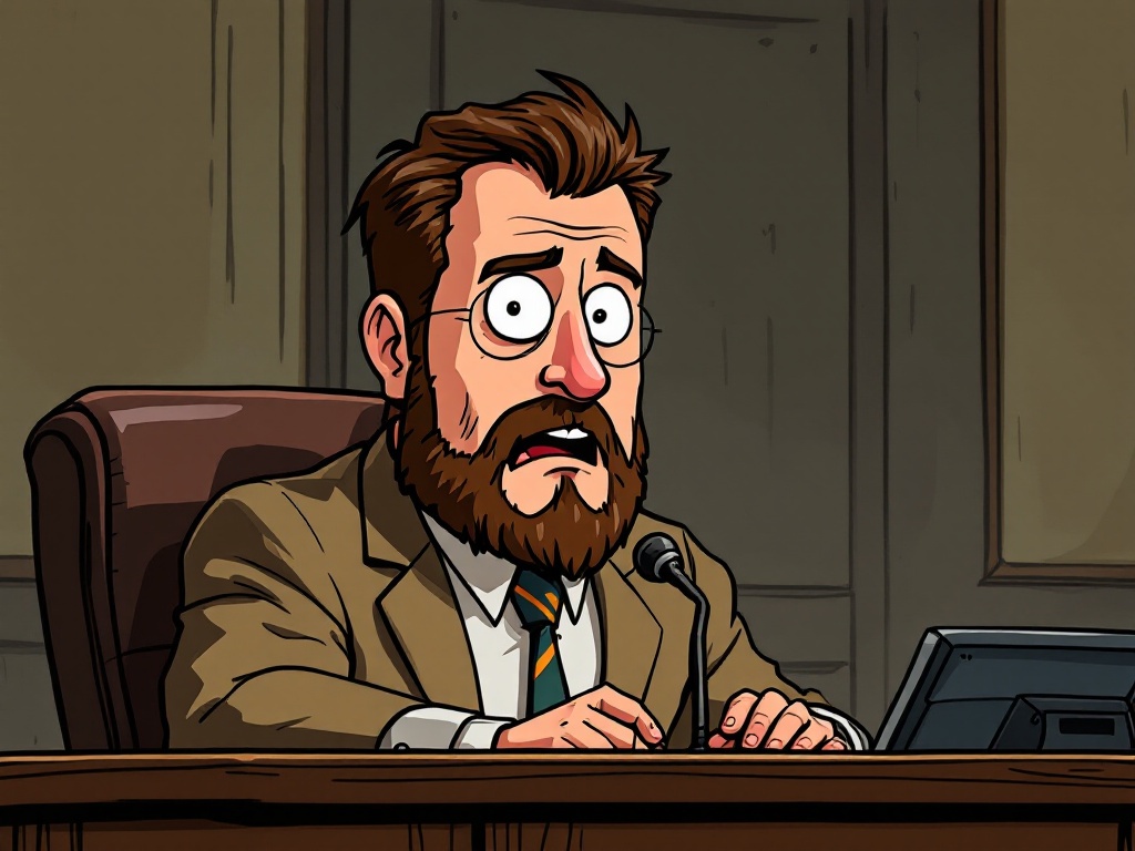 a cartoon drawn in the style of gravity falls of a Councilman named  Dale Karr. Dale is the head of the Parks and Science Committee and has a secret that could ruin him
