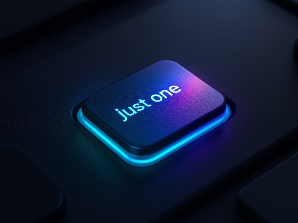 Keyboard button, just one button, make it colorful with a nice click effect, make just one button on a dark background and that's it