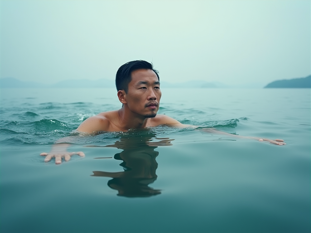 a-chinese-man-swimming-in-the-sea-vct46jn1te