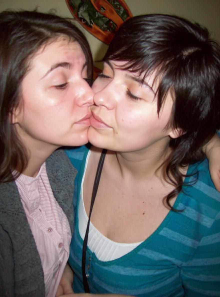 Make this two woman kiss