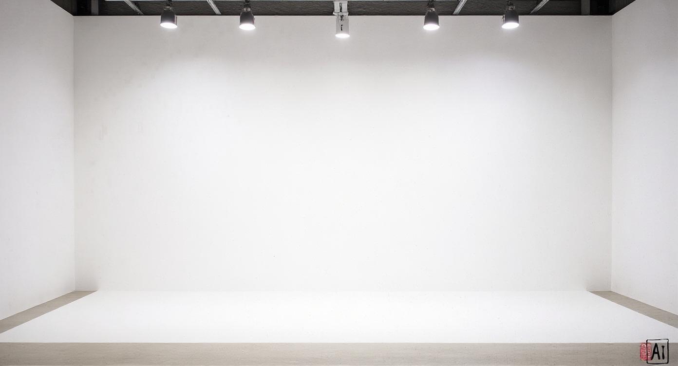 Change background to a white artistic and realistic Japanese Stage that is minimalistic