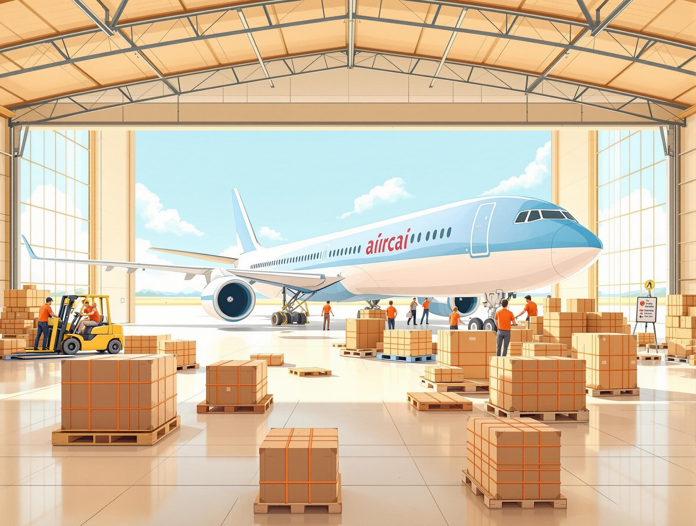 a-large-airplane-is-parked-in-a-hangar-592yvrznlz
