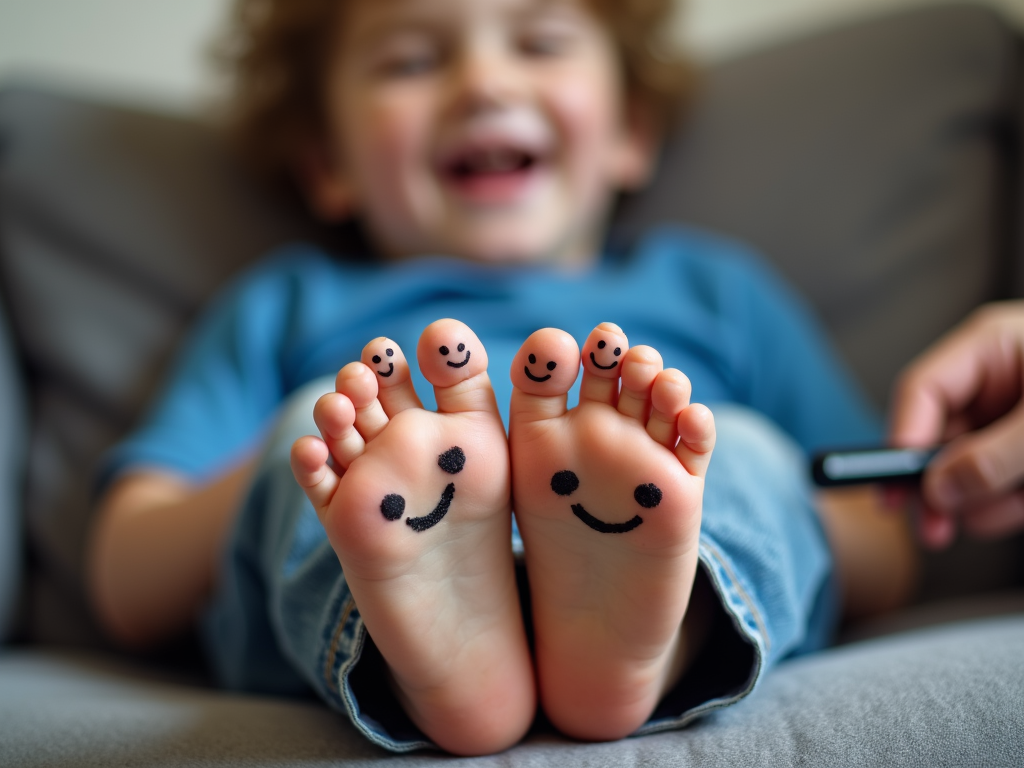 little-boy-barefeet-with-10-smiley-faces-x1arza9qo