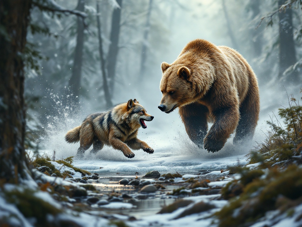 a-realistic-brown-bear-chasing-a-wolf-m21mayxsca