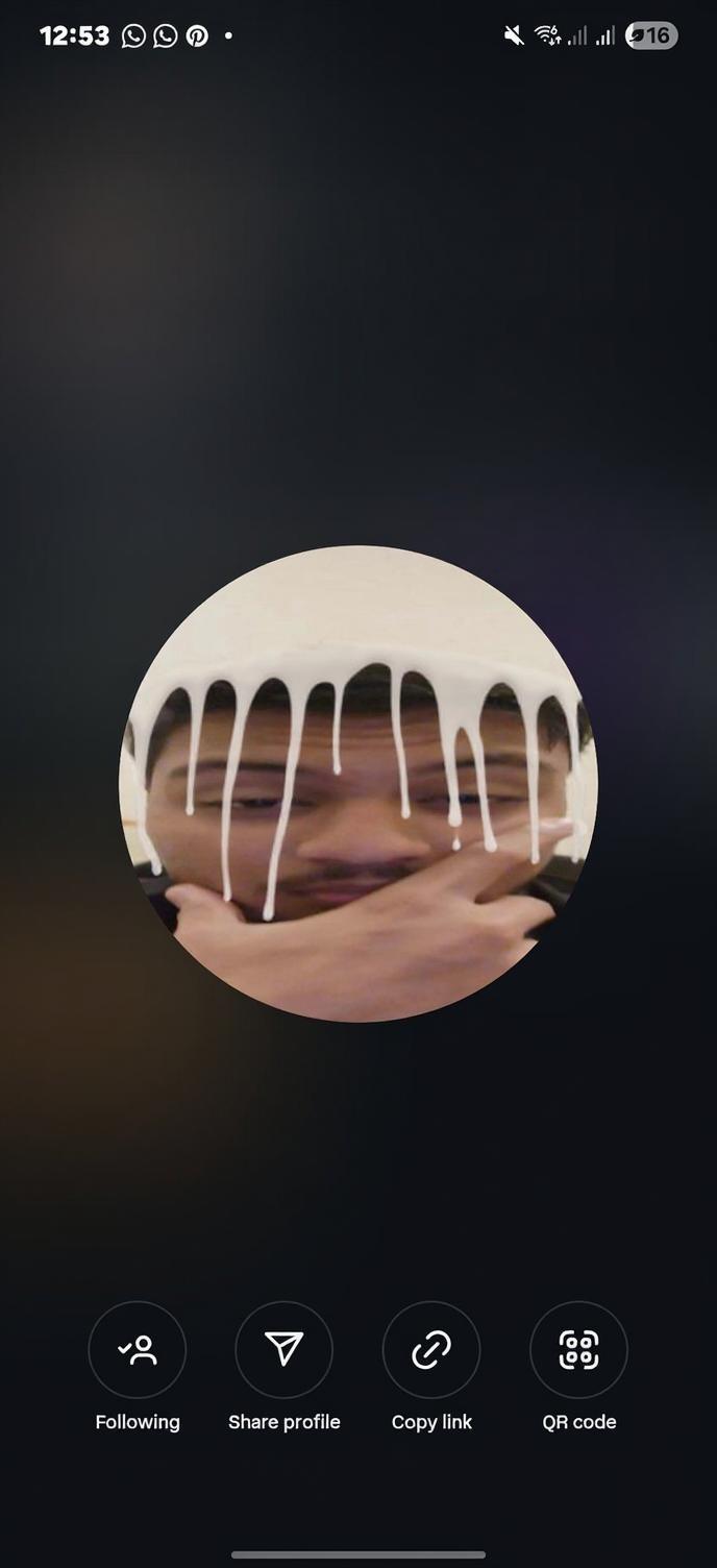 Add white liquid like ropes of white liquid on the persons face