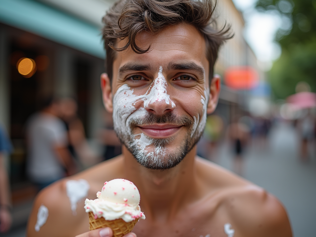 man-holding-ice-cream-smearing-it-on-his-zhq9r3pjl