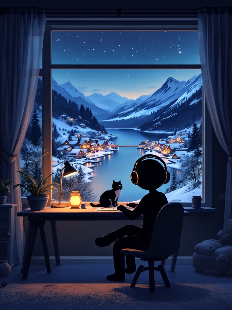 a-black-stick-figure-with-headphones-on-8aofquf1r2