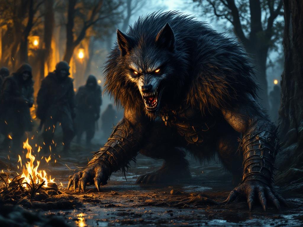 A werwolf in the party. Make it realistic