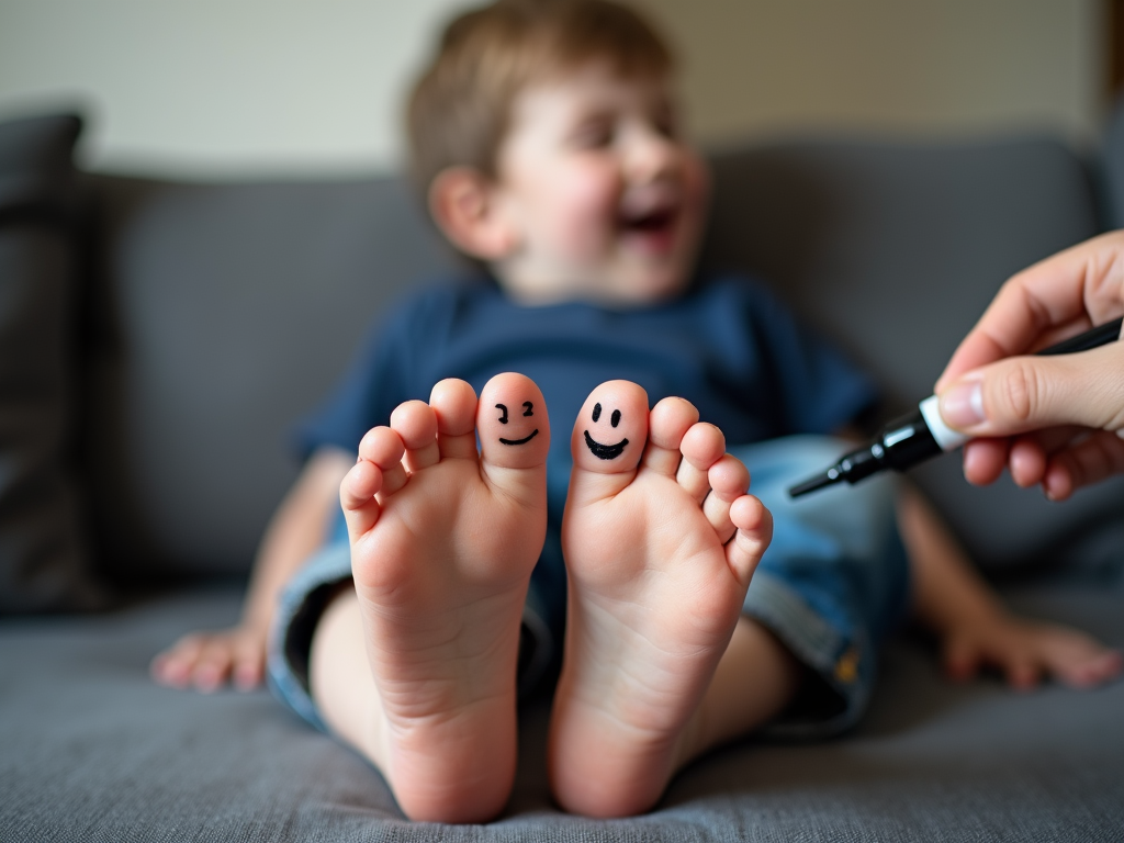 little-boy-barefeet-with-10-smiley-faces-28bbti2s2