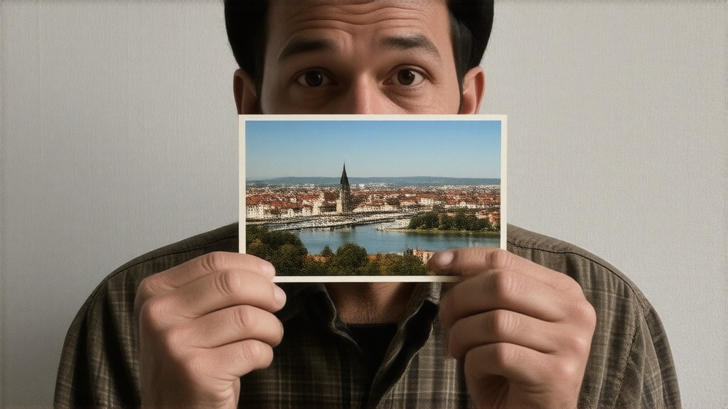 an-artist-holds-a-postcard-of-zurich-in-4ksre5f1l0