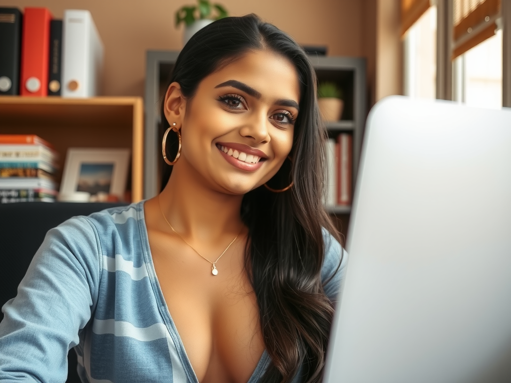 indian-woman-with-a-good-chest-smiling-c991v0j3bu