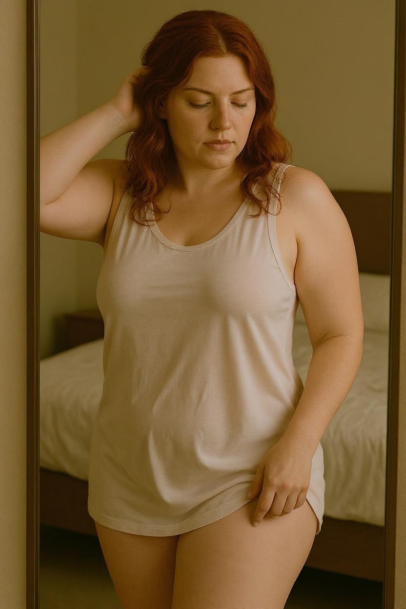 she is not wearing clothes