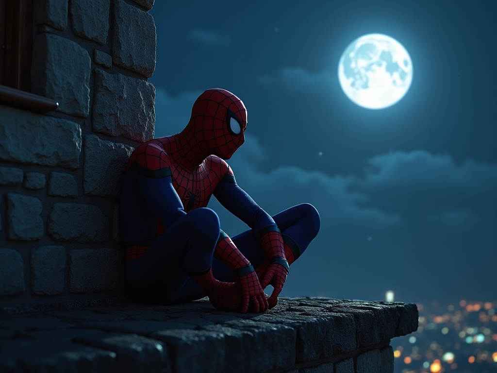 spider-man-triste-seduto-su-un-palazzo-kki14qyqm1