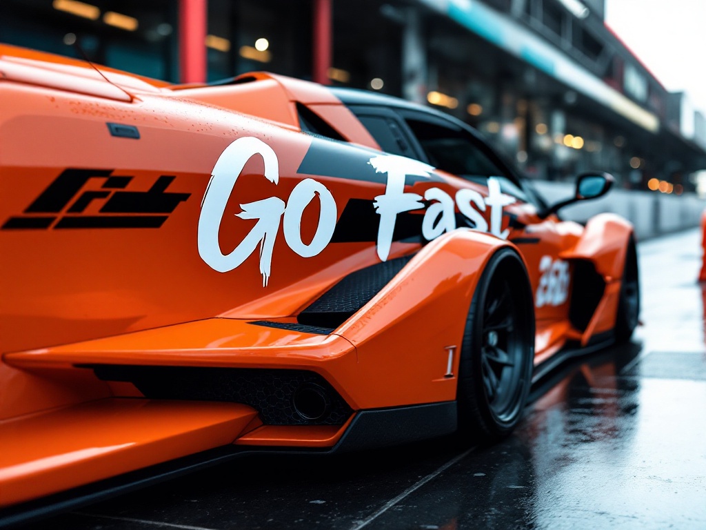 a-sports-car-with-the-words-go-fast-d6ckf56f2j