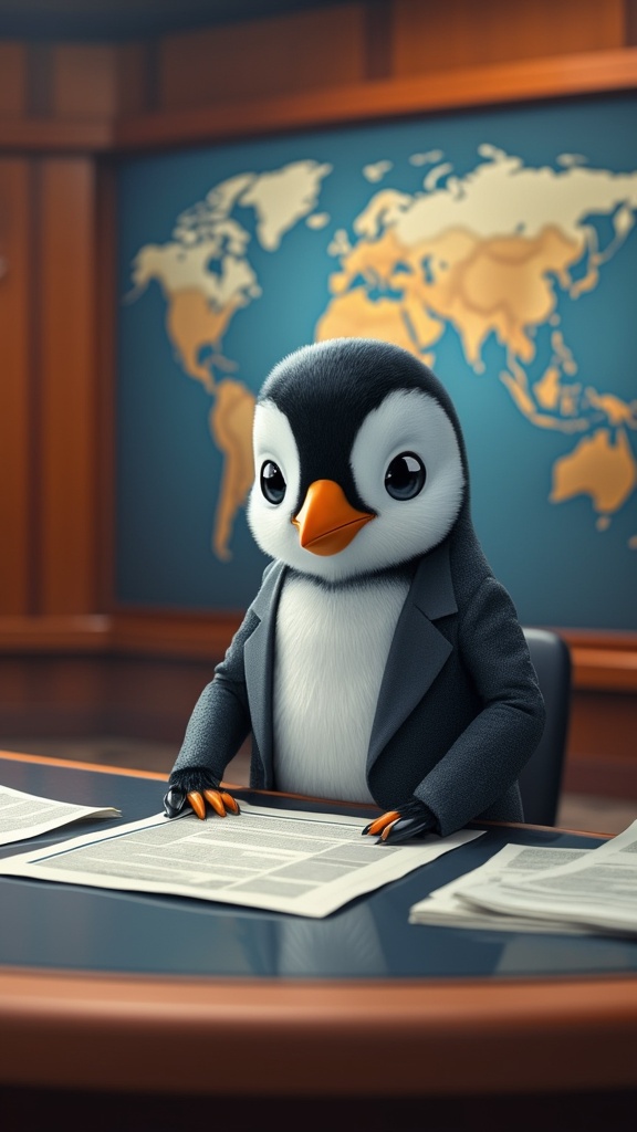 a-tiny-penguin-sitting-at-a-desk-in-a-pi0l9d8hxm