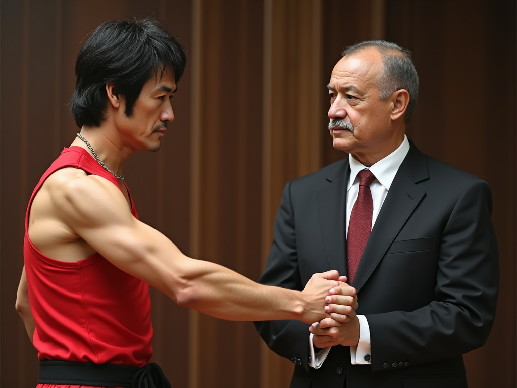 bruce-lee-and-recep-tayyip-erdogan-qprb1m2cgm