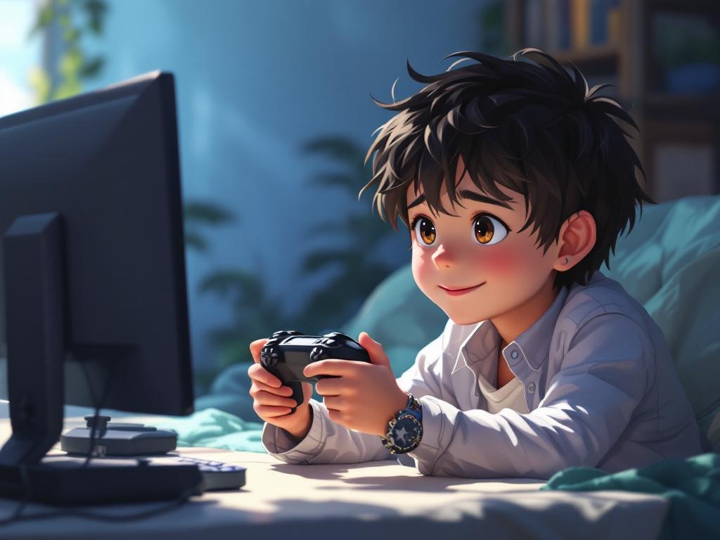 beautiful-anime-nino-gamer-con-mandos-66e8oh2517