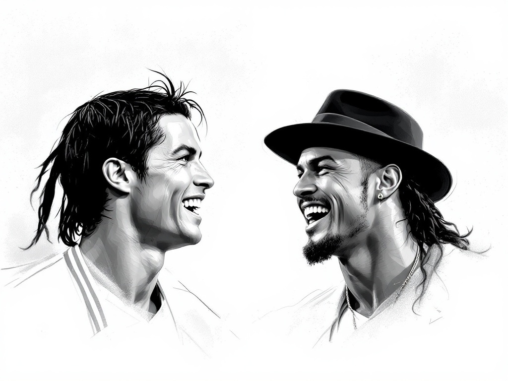 Cristiano Ronaldo e Ronaldinho Gaucho no ring