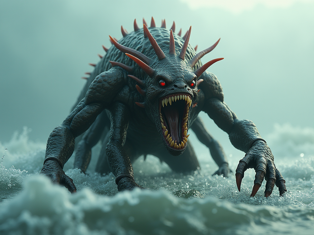 humanoid-monster-coming-out-of-sea-lots-c7vo9kw7gt