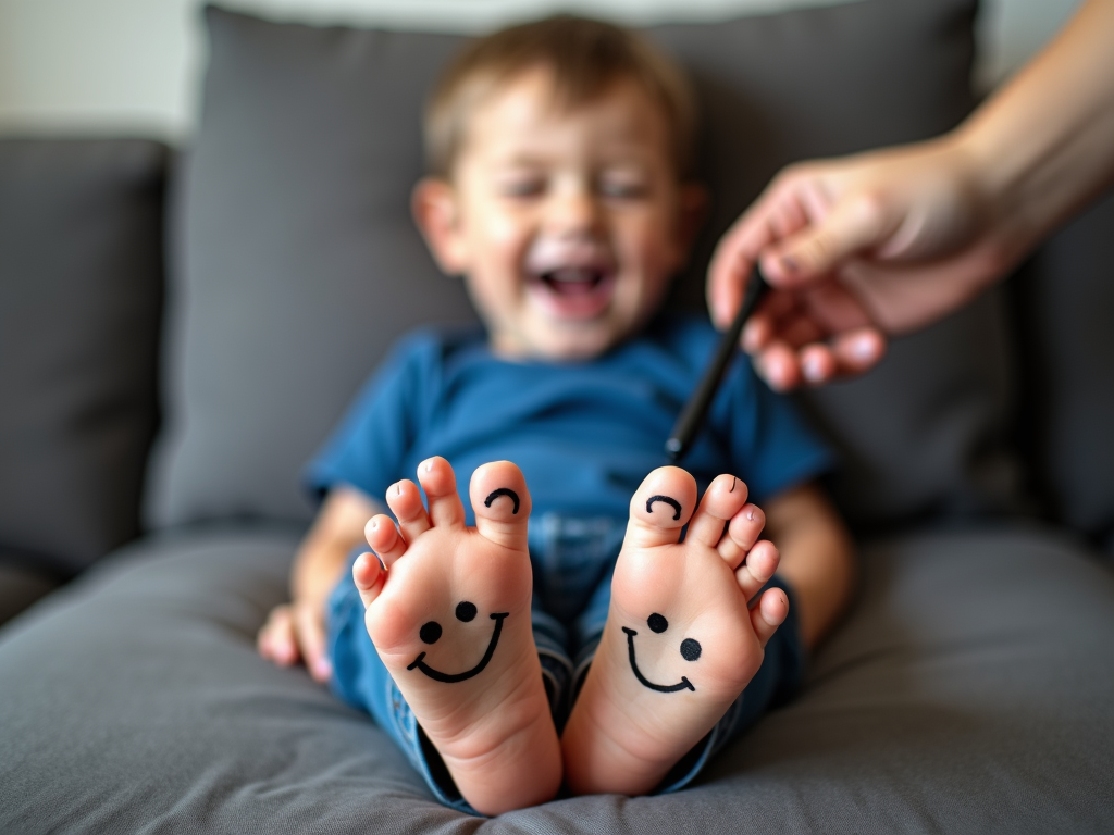 little-boy-barefeet-with-10-smiley-faces-vvshzasd5