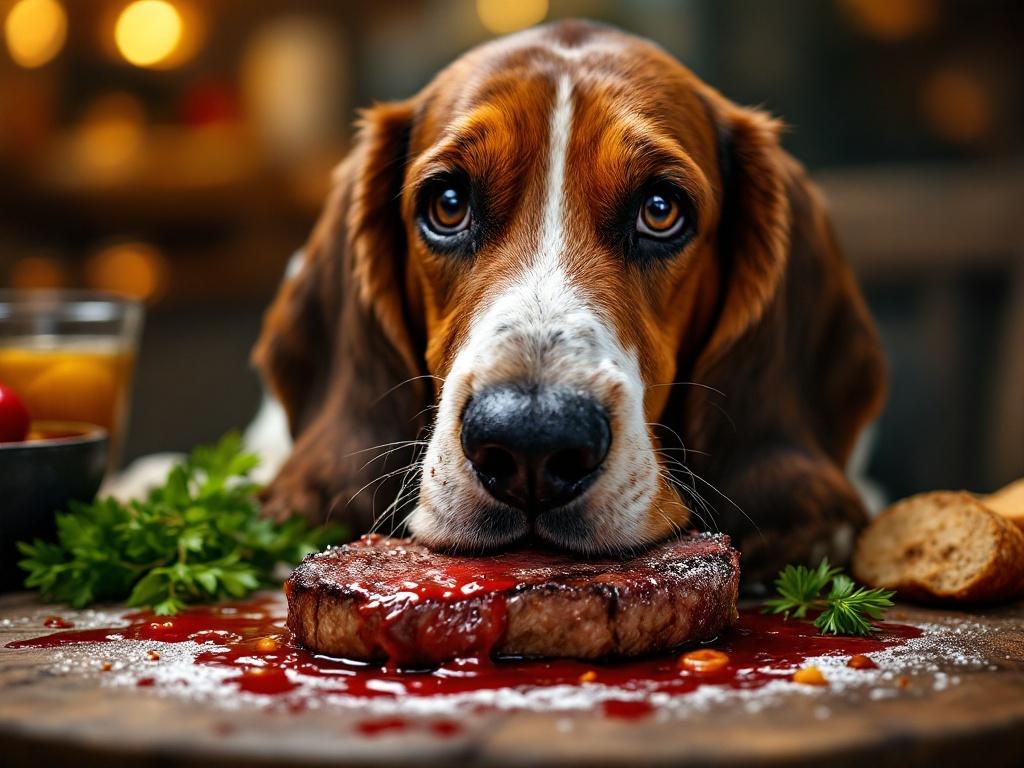 a-basset-hound-eating-a-steak-it-took-of-the-x78mlo2dym