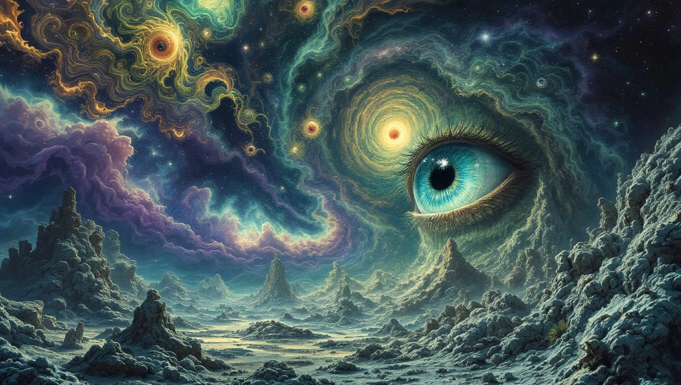 Universe, LSD, Fractal Worlds, Giant Eyes