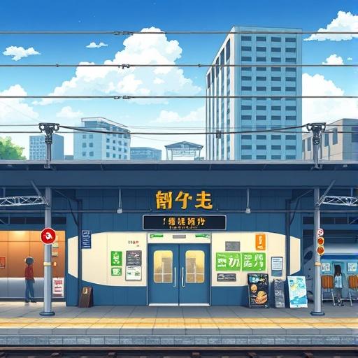 the-front-of-a-train-station-in-a-city-in-japan-in-j1zr837cc