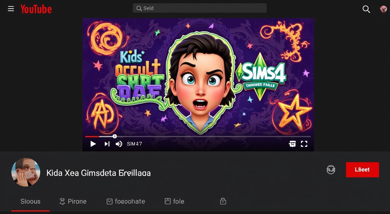 peut tu crer la miniature de ma prochaine video cest le challenge des enfants avec les occult si tu veux une photo de ma sims ou quoi dis le 