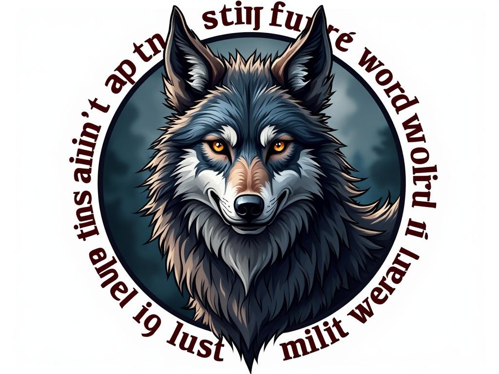 
make a logo that has the saying 
“It ain’t about the werewolf…
It’s all about what the wolf’s wearing.” 