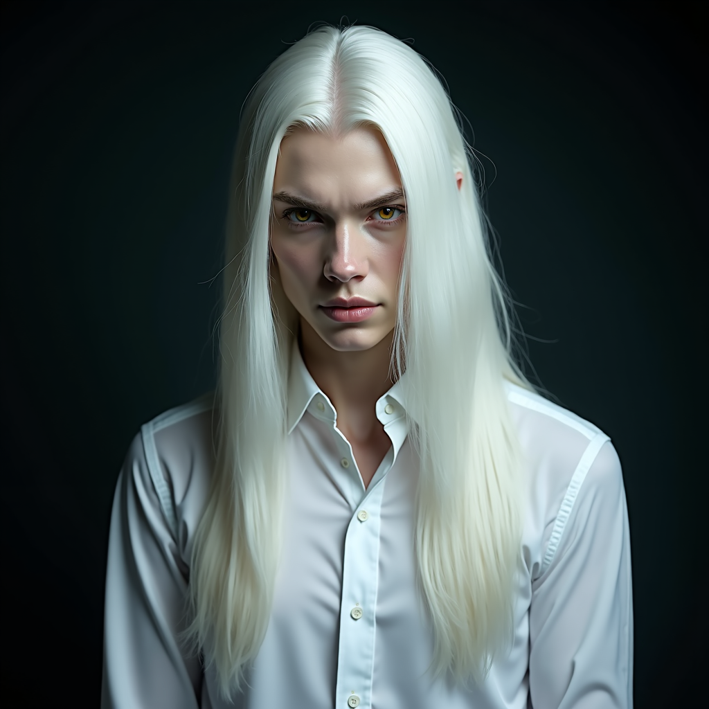 a-striking-handsome-male-albino-stands-p1bpl4022k