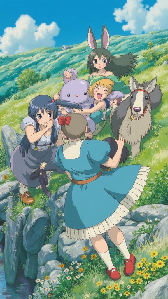 a ghibli style