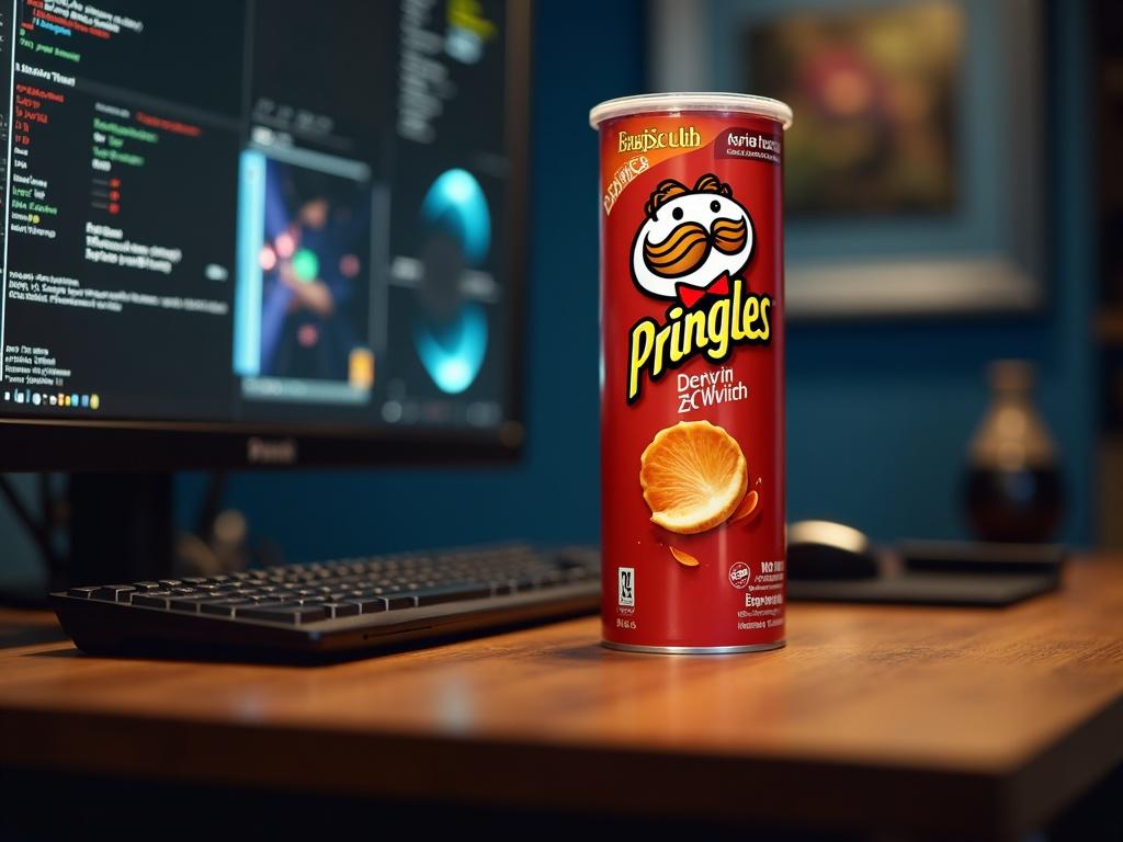pringles-sur-une-table-a-cote-dun-pc-maxe4ho93v