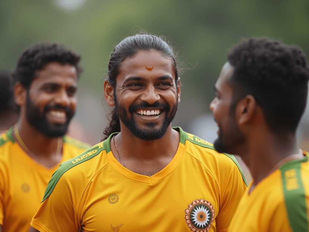 Indian team saying a greeting in Malayalam / team smiling